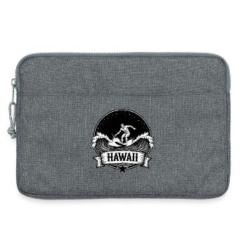 Hawaii Surfer Surfer sur Pacific Wave - Sacoche pour ordinateur portable 13 pouces - gris chiné - Devant