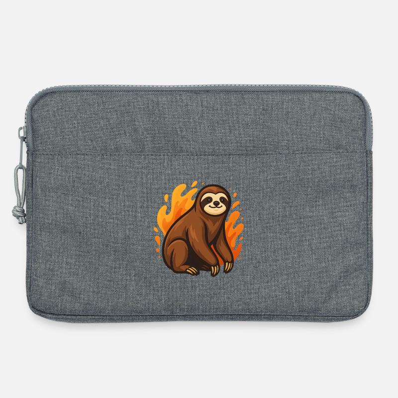 Flammendes Faultier - Laptoptasche 13" - Grau meliert