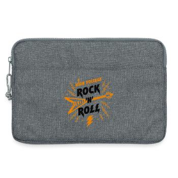 High Voltage Rock N Roll Guitar - Laptop bag 13" - heather grey - Front