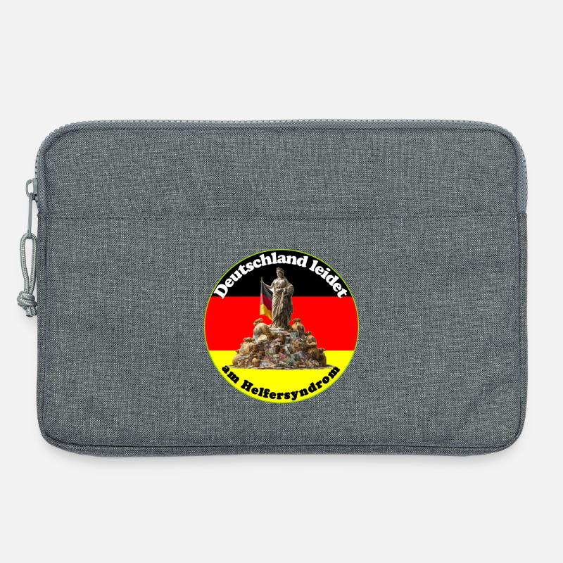 Deutschland hat ein Helfersyndrom - Laptoptasche 13" - Grau meliert