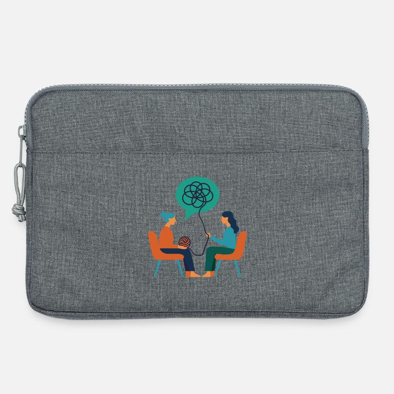 Therapeutin – Psyche Illustration - Laptoptasche 13" - Grau meliert