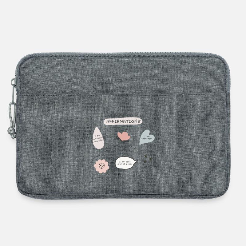 Empowering Affirmations - Laptoptasche 13" - Grau meliert