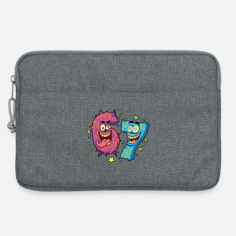 Sechs Sieben Monster - Laptoptasche 13" - Grau meliert