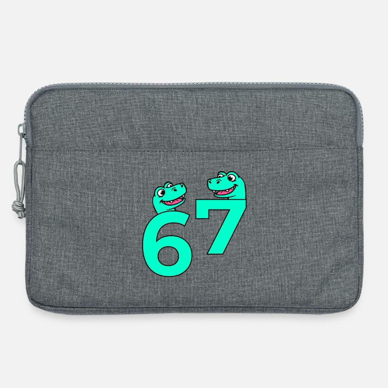 Nummer sieben sechs 67 Tiere - Laptoptasche 13" - Grau meliert