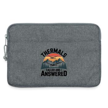 Glider Thermik ruft, ich antworte– Segelflug - Laptoptasche 13" - Grau meliert - Vorne