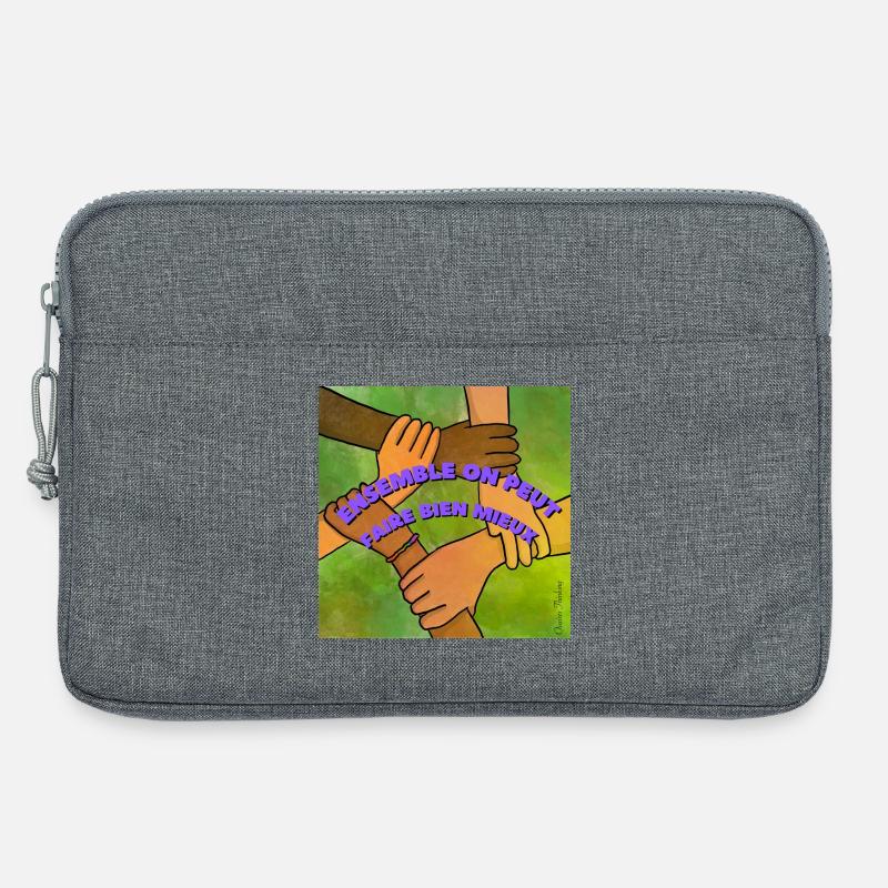 Gemeinsam können wir viel besser sein - Laptoptasche 13" - Grau meliert