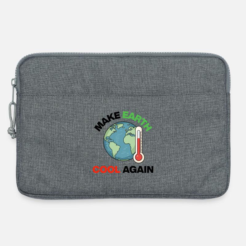 Make Earth Cool Again – Act Now - Laptop bag 13" - heather grey
