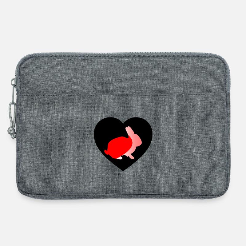 Lapin - Sacoche pour ordinateur portable 13 pouces - gris chiné