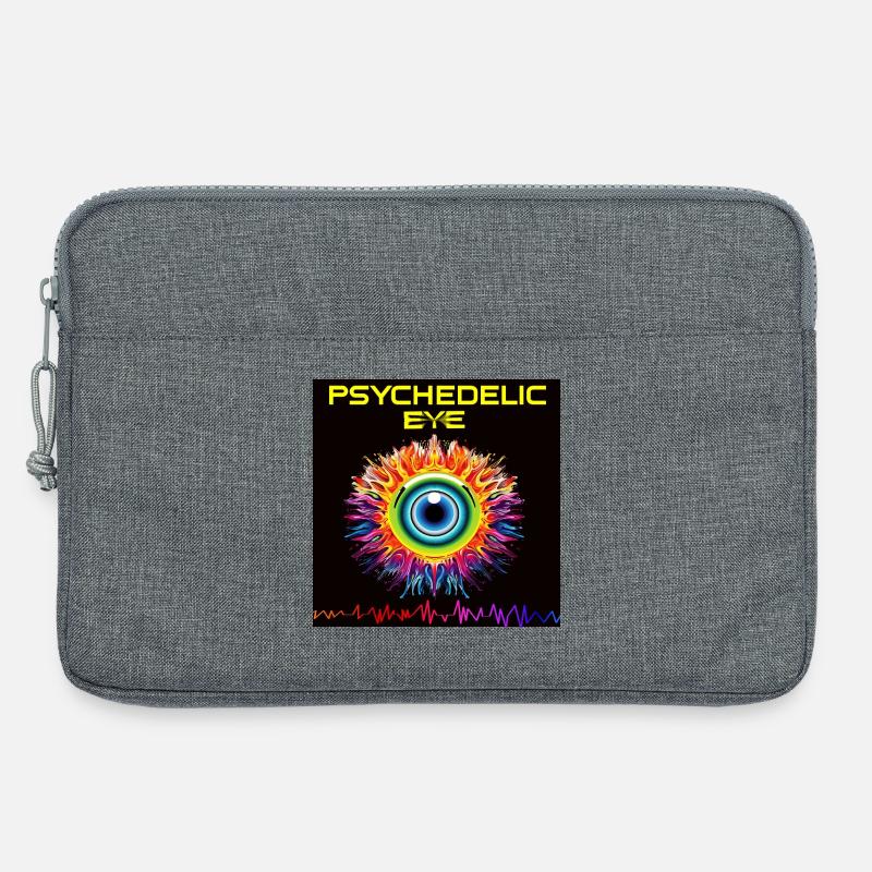 Psychedelic Eye Fire - Laptop bag 13" - heather grey