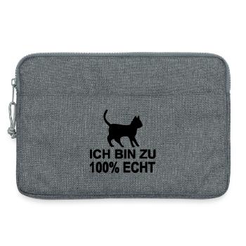 Chat - Sacoche pour ordinateur portable 13 pouces - gris chiné - Devant