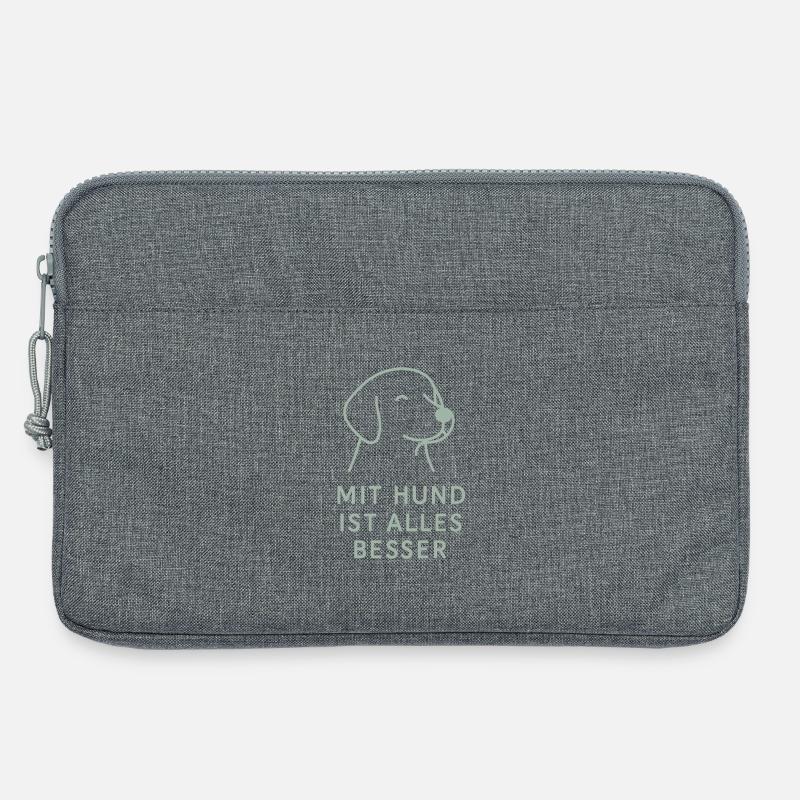 Everything is better with a dog - Laptop bag 13" - heather grey