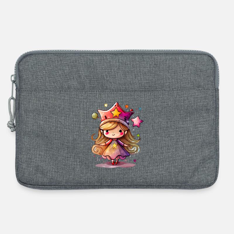Sternenmädchen Traumkappe - Laptoptasche 13" - Grau meliert