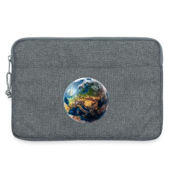 Conception du globe : paysage Europe-Asie - Sacoche pour ordinateur portable 13 pouces - gris chiné - Devant