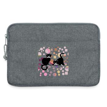 Cats - Laptop bag 13" - heather grey - Front