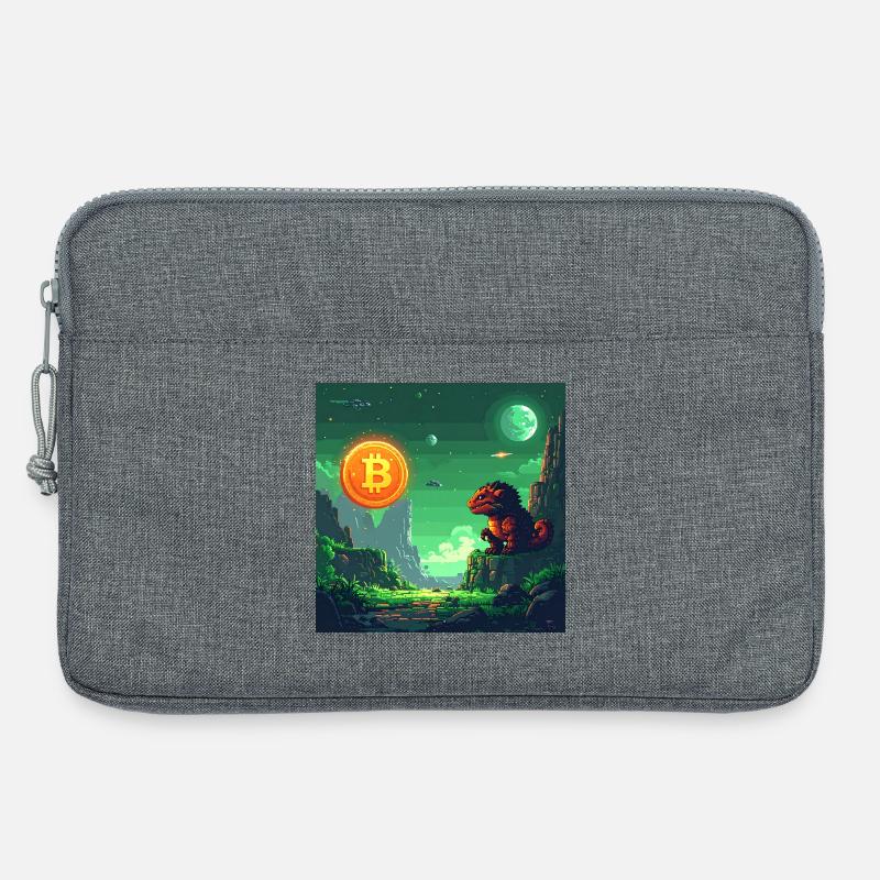 Space Bitcoin Odyssee - Laptoptasche 13" - Grau meliert
