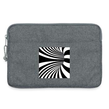 Monochrome Spiral Flux - Laptop bag 13" - heather grey - Front