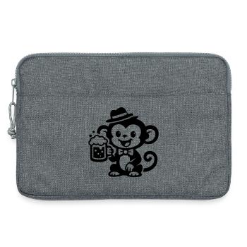 Monkey Beer - Laptop bag 13" - heather grey - Front