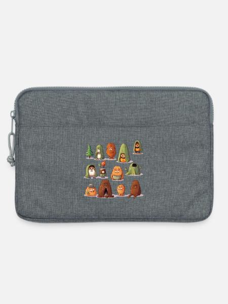 WaldYeti Kuschelwelten - Laptoptasche 13" - Grau meliert