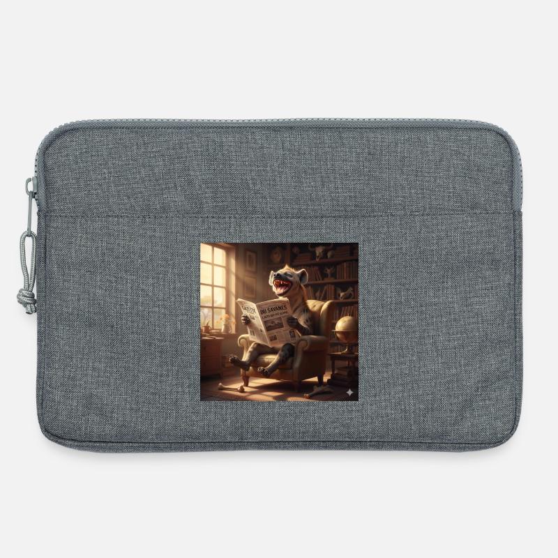 Literarische Hyäne im Salon - Laptoptasche 13" - Grau meliert