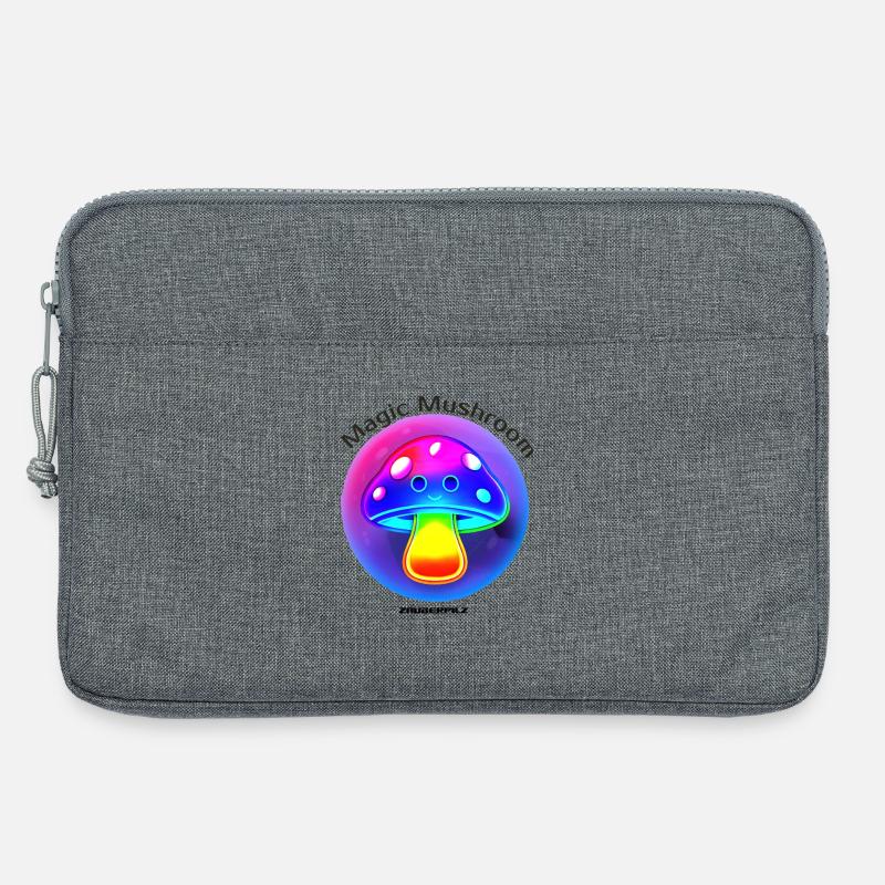 Leuchtender Regenbogenpilz Neon - Laptoptasche 13" - Grau meliert