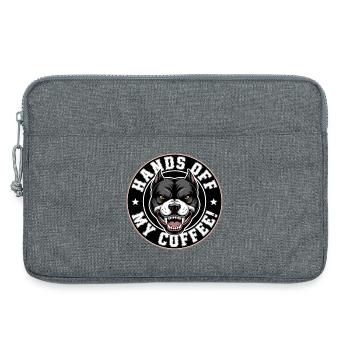 Lâche mon café - Sacoche pour ordinateur portable 13 pouces - gris chiné - Devant