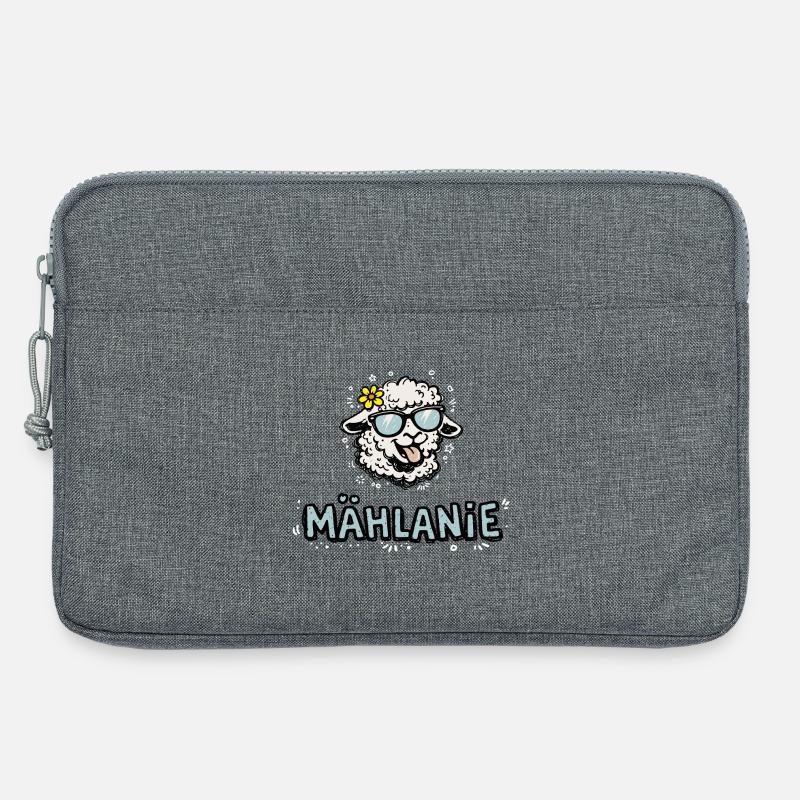 Mählanie Lustiges Schaf Doodle Name Melanie - Laptoptasche 13" - Grau meliert