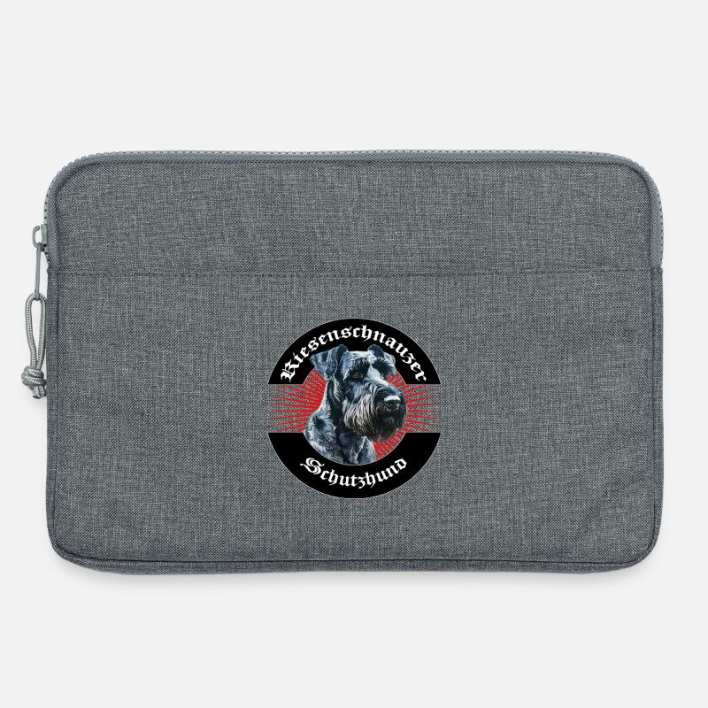 Riesenschnauzer Schutzhund Emblem - Laptoptasche 13" - Grau meliert
