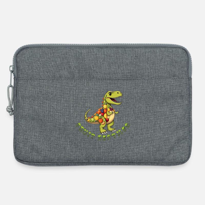 Fruit Dino with Fruit Wreath - Laptop bag 13" - heather grey