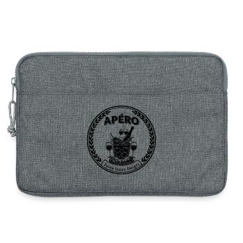 Aperitif-Humor nur zwei Finger - Laptoptasche 13" - Grau meliert - Vorne
