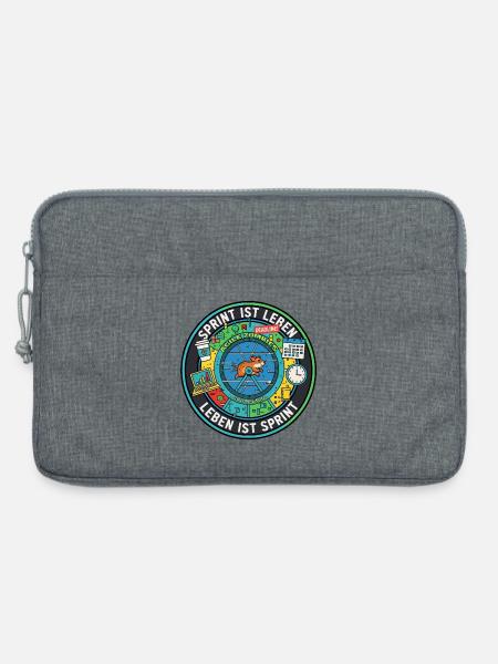Sprint ist Leben: Agile Zombies im Hamsterrad - Laptoptasche 13" - Grau meliert