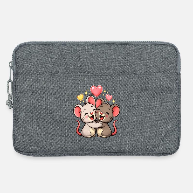 Liebe  - Laptoptasche 13" - Grau meliert