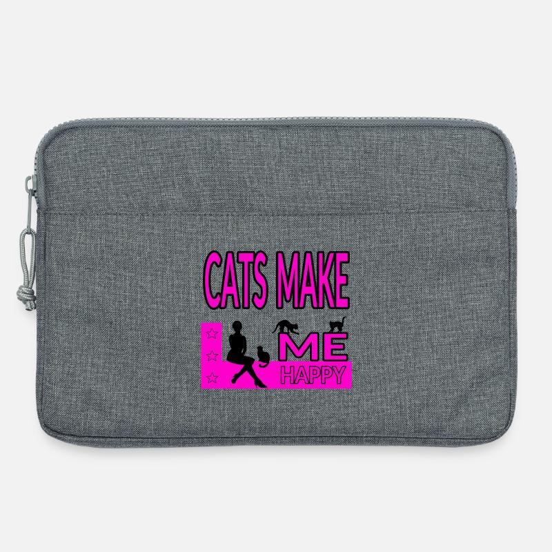 Katzen - Laptoptasche 13" - Grau meliert