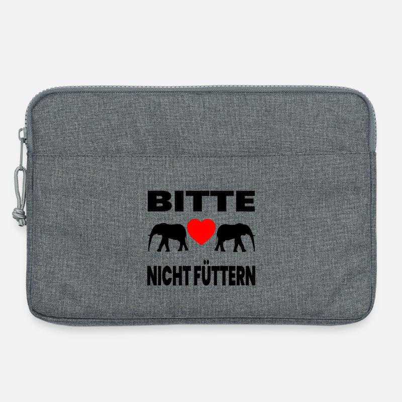 Elefanten - Laptoptasche 13" - Grau meliert