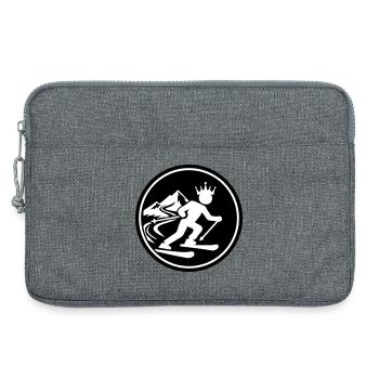 Ski King Skiing - Laptop bag 13" - heather grey - Front