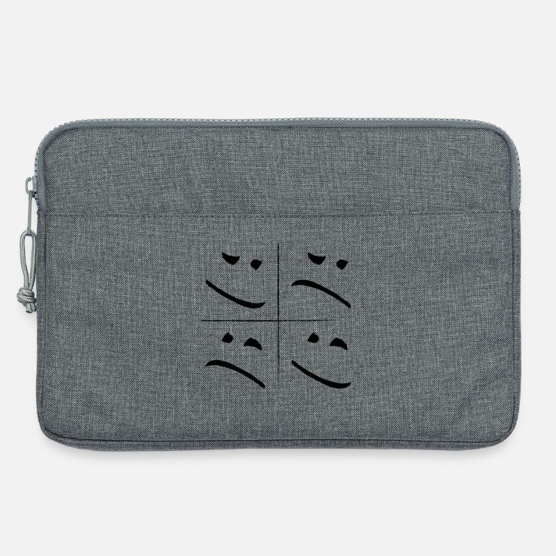split face sad good - Laptoptasche 13" - Grau meliert