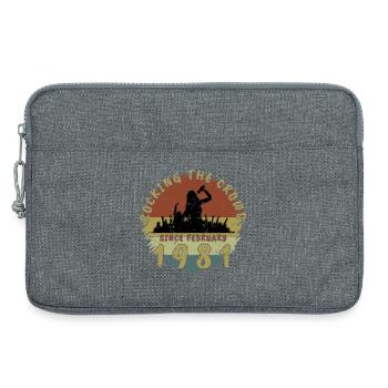 45th Birthday Rocking the crowd SNG 02/1981 - Laptop bag 13" - heather grey - Front