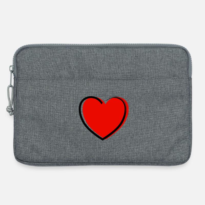 Herz - Laptoptasche 13" - Grau meliert