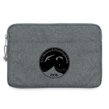 Rundes Logo - Laptoptasche 13" - Grau meliert - Vorne