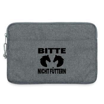 horses - Laptop bag 13" - heather grey - Front