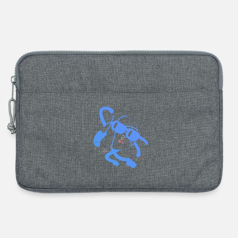 Blauer Ball - Laptoptasche 13" - Grau meliert