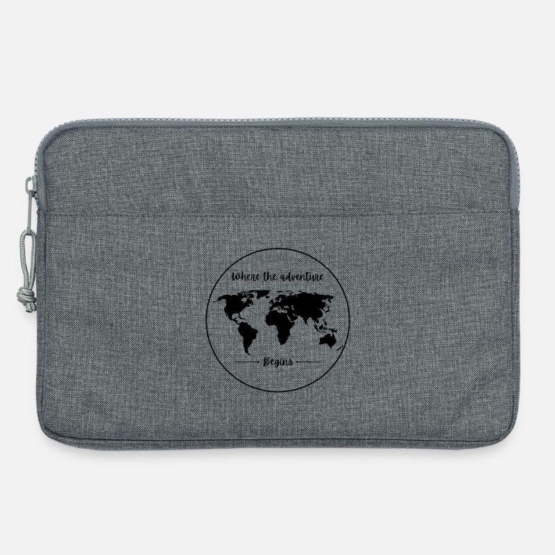 Wo das Abenteuer beginnt - Laptoptasche 13" - Grau meliert