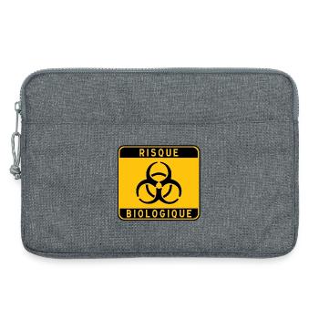 panneau_RISQUE_BIOLOGIQUE_31 - Sacoche pour ordinateur portable 13 pouces - gris chiné - Devant