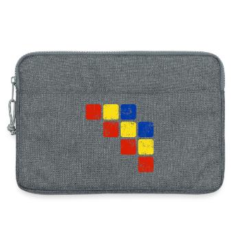 Couleurs Motif d’ornement - Couleurs de base - Sacoche pour ordinateur portable 13 pouces - gris chiné - Devant