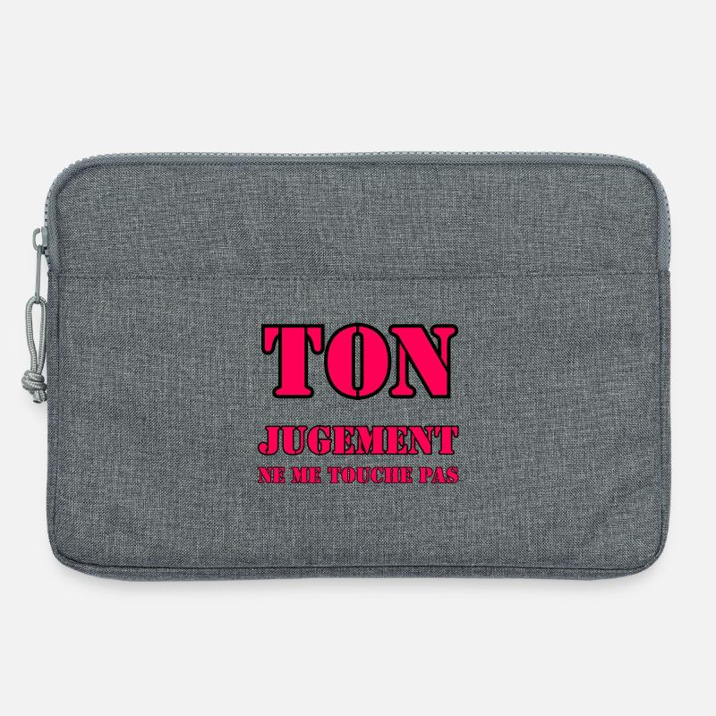 YOUR JUDGMENT DOES NOT AFFECT ME. - Laptop bag 13" - heather grey