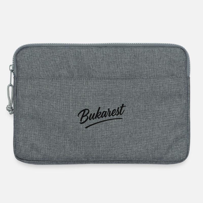 Bucharest Script Vintage Logo - Laptop bag 13" - heather grey