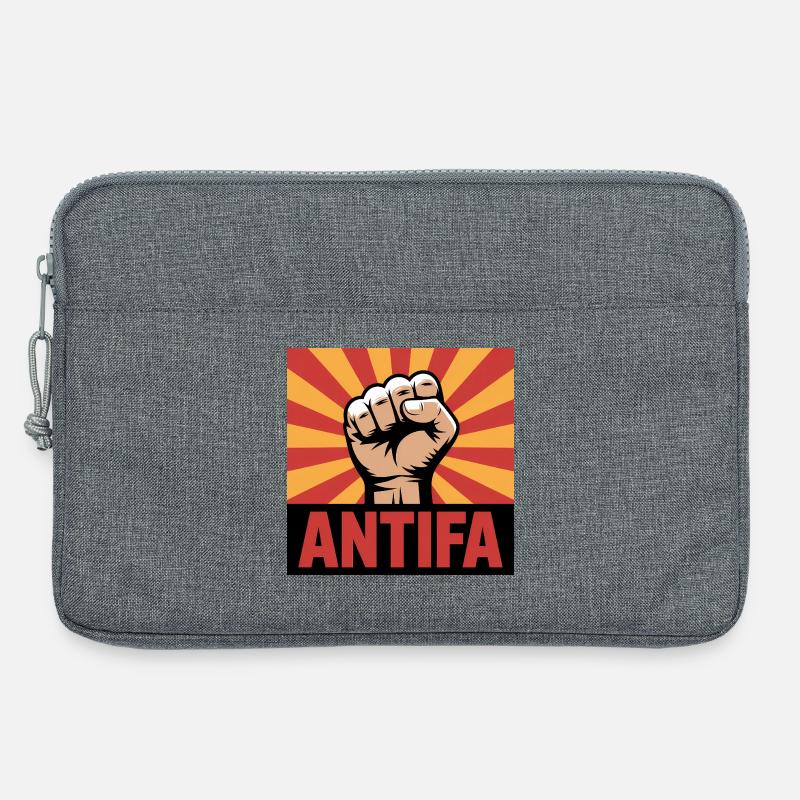 Antifa - Antifascist Merch - Laptoptasche 13" - Grau meliert