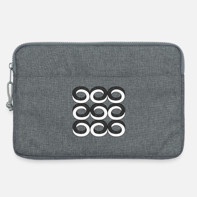 Optical Illusion Circles Texture - Laptop bag 13" - heather grey