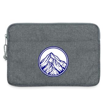 Mountains Symbol Rocks - Laptop bag 13" - heather grey - Front