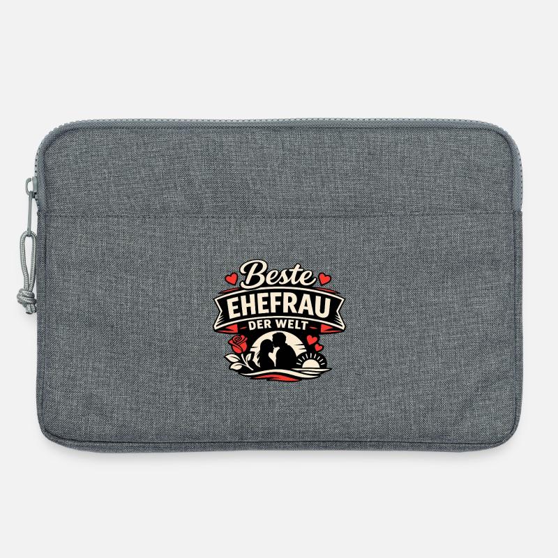 Beste Ehefrau der Welt - Laptoptasche 13" - Grau meliert