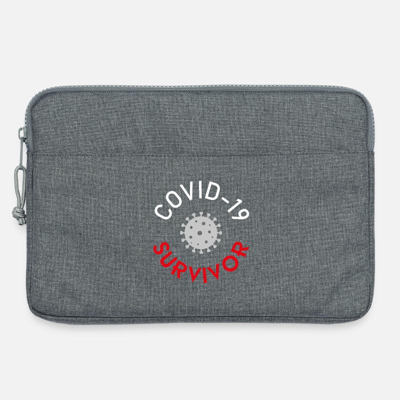Covid-19-Überlebender - Laptoptasche 13" - Grau meliert